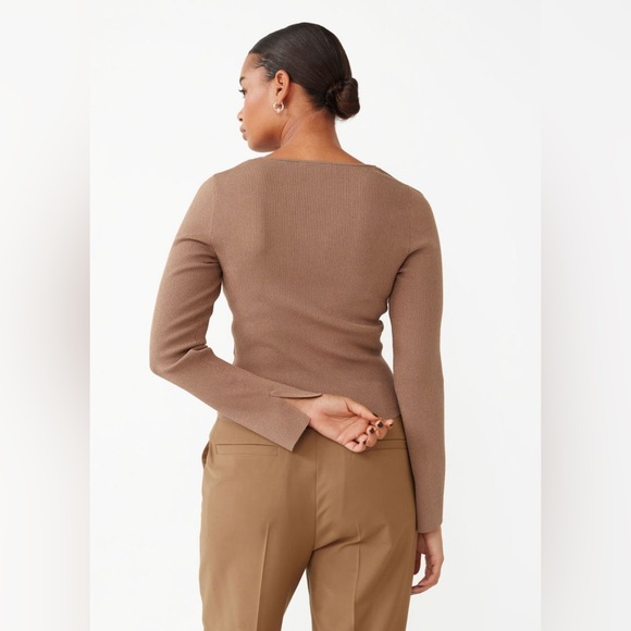 BNWT & Other Stories sweetheart neck rib top in brown size small - Picture 5 of 8